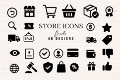 Store Icons SVG Bundle | 46 Ecommerce Website Icons Product Image 1