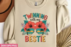 TWINNING with my BESTIE PNG, Friendship Sublimation PNG Product Image 2