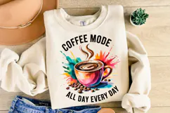 Coffee Mode svg Design | Svg Cut Files | Shirt Svg Product Image 1