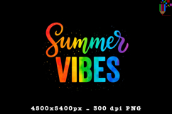 Summer Vibes Rainbow Summer PNG File Product Image 1