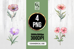 Watercolor Spring Blossom Clipart Sublimation PNG Product Image 1