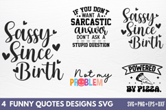 Funny Quotes Designs SVG Product Image 1