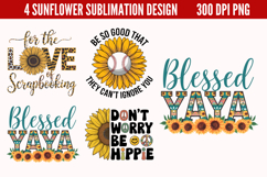 Sunflower Sublimation PNG Product Image 1
