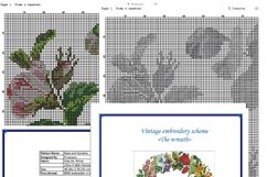 Vintage Cross Stitch Scheme Wreath 3 Product Image 2