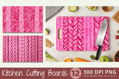Pink Knitted Cutting Boards sublimation Designs Product Image 1