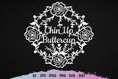 Chin Up Buttercup Papercut SVG Product Image 1