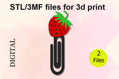 Paper Clips, Strawberry STL/3MF files for 3D Printing Product Image 1