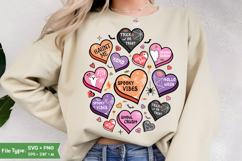 Candy Hearts Halloween PNG, Halloween SVG Design, Halloween Product Image 2