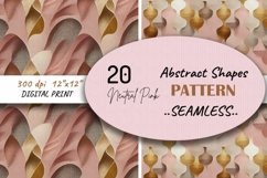 20 Floral Abstract Shapes Seamless Digital Paper Download Product Image 1