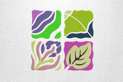 Abstract Botanical Leaf Embroidery Design File Product Image 1