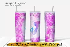 Mermaid tumbler design,20 oz skinny tumbler sublimation Product Image 1