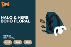 Halo &amp; Herb Boho Floral Monogram Product Image 1