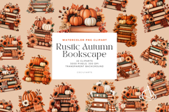 Rustic Autumn Bookscape Clipart Bundle Product Image 1
