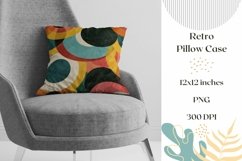 Retro Pillow Case Sublimation, Multicolor Pillowcase PNG Product Image 1
