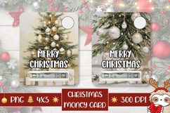 Boho Christmas Tree Money Card, Christmas Gift Card Designs Product Image 1