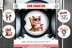 Sale Avoider Survival Kit Car Coaster Product Image 1