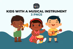 Toddler Moments Collection: Kids With a Musical Instrument Product Image 1