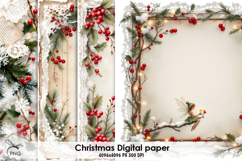 Christmas digital paper, background clipart Product Image 1