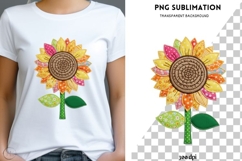 Patchwork sunflower png design for T-shirts Product Image 1