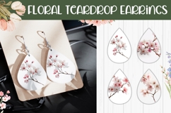 Watercolor Flowers Earrings, Sakura Earring Designs Product Image 1