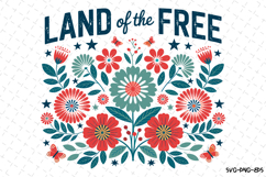 Land of the Free Svg | America Svg | Svg Cut Files Product Image 1