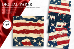 4th of July Patriotic USA American Flag Background Wallpaper Product Image 1