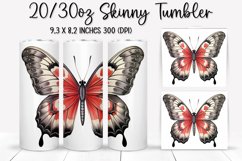 Butterfly Tumbler Design - Sublimation PNG Design Product Image 1