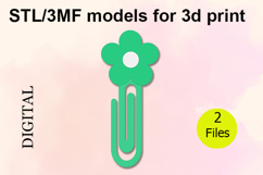 Paper Clips, Simple Flower STL/3MF files for 3D Printing Product Image 1