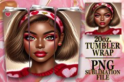 Uplifting Sublimation 20oz tumbler wrap, Love Girl Product Image 1