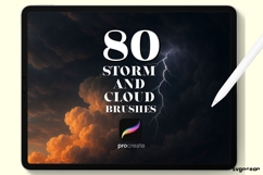 Storm and Cloud Procreate Brushes | Weather | Stamps Product Image 1