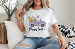 Happy Easter Bunny eggs Truck PNG Sublimation | Happy Easter Product Image 2