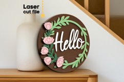 Hello Spring SVG laser cut files for Glowforge Product Image 1