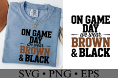 On Game Day We Wear Brown &amp; Black Svg | Sport | Shirt Svg Product Image 2