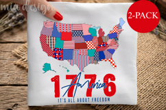All About Freedom PNG, 1776 USA Map Patriotic Sublimation Product Image 1