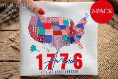 All About Freedom PNG, 1776 USA Map Patriotic Sublimation Product Image 1