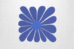 Blue Daisy Petal Embroidery Design Product Image 1