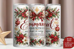 Emmanuel Christmas Tumbler Wrap, Christian Christmas 20oz Tu Product Image 2