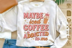 Retro Iced Coffee Sublimation PNG - Maybe Iced Coffee Product Image 2