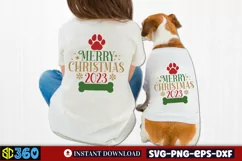 Merry christmas 2023 SVG, Christmas Dog SVG Product Image 2