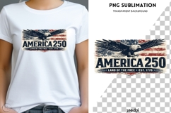 America 250 PNG | Patriotic Eagle USA Flag Design Product Image 1