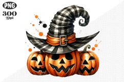 Halloween Pumpkins Sublimation - Clipart PNG Design Product Image 1