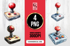 Retro Arcade Joystick Clipart Sublimation PNG Product Image 1