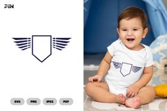 Winged Frame SVG &amp; Clipart - Wing SVG Product Image 1