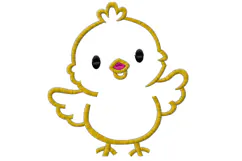 Cute Baby Chick Outline Embroidery Product Image 2