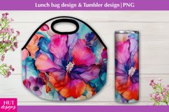 Floral Lunch bag design, Floral Alcohol art sublimation Product Image 1