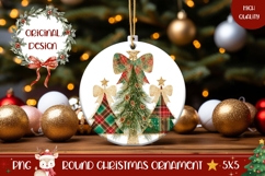Rustic Christmas Tree Ornament, Christmas Ornament Design Product Image 1