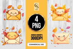 Autumn Envelope Clipart Sublimation PNG Product Image 1