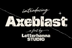 Axeblast Cracked Font - Heavy Stone Font for Bold Brands Product Image 1