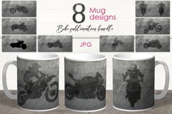 Bike Mug sublimation design, motorcycle design bundle, JPG Product Image 1