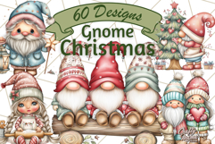 Scandinavian Christmas Gnomes Clipart PNG, Cute Gnome Png Product Image 1